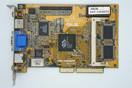 ASUS华硕 AGP-V264GT3 4MB 显示卡（ATI Rage Pro AGP 2X芯片）